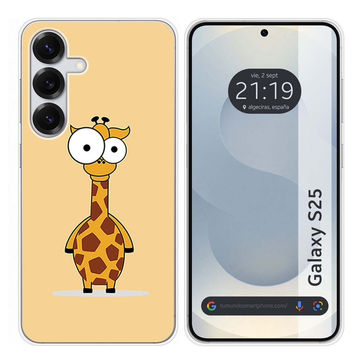 Funda Silicona para Samsung Galaxy S25 5G diseño Jirafa Dibujos
