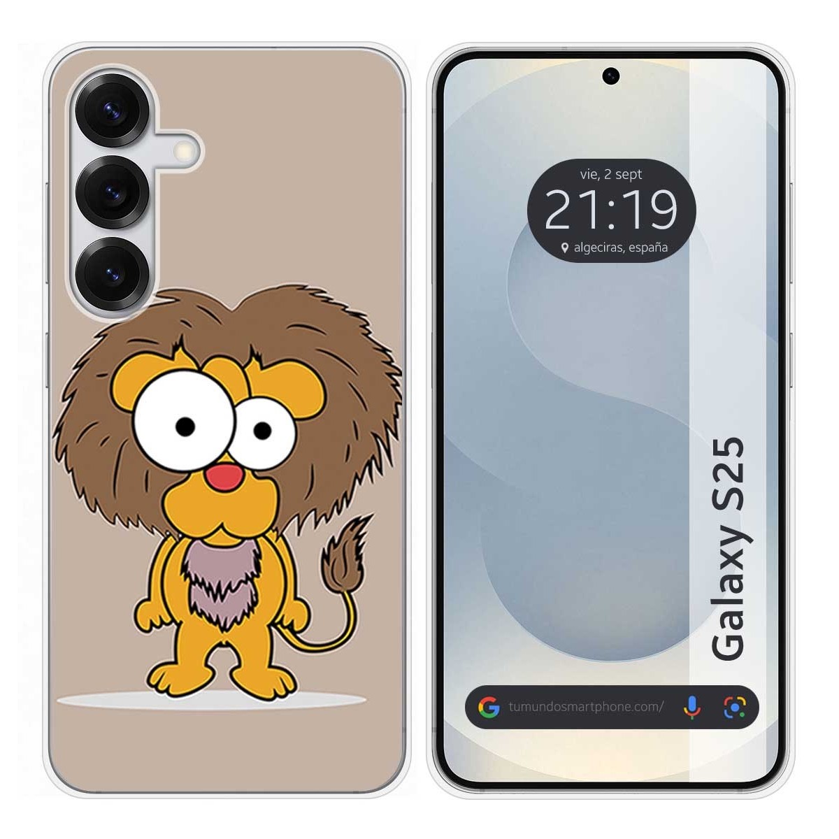 Funda Silicona para Samsung Galaxy S25 5G diseño Leon Dibujos