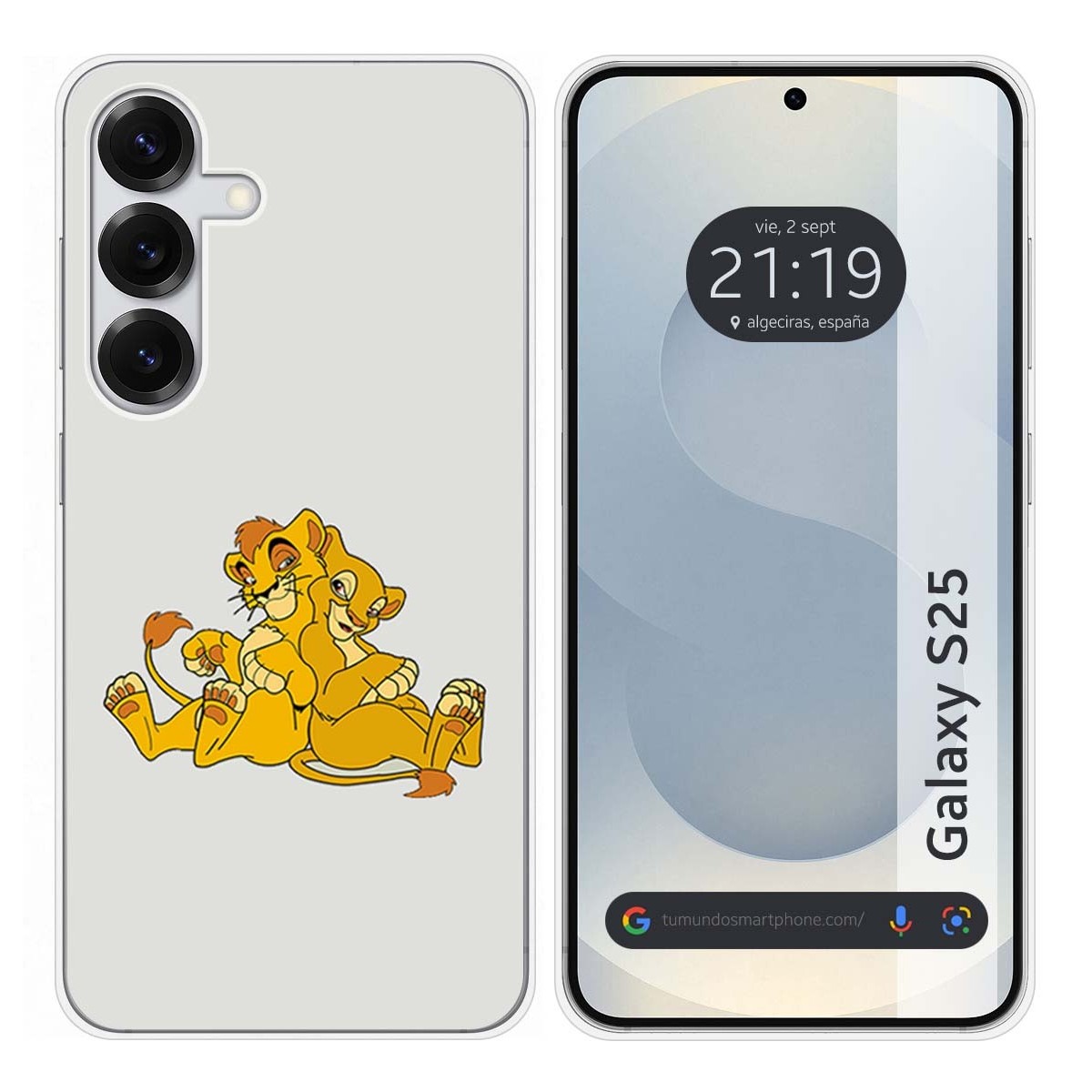 Funda Silicona para Samsung Galaxy S25 5G diseño Leones Dibujos