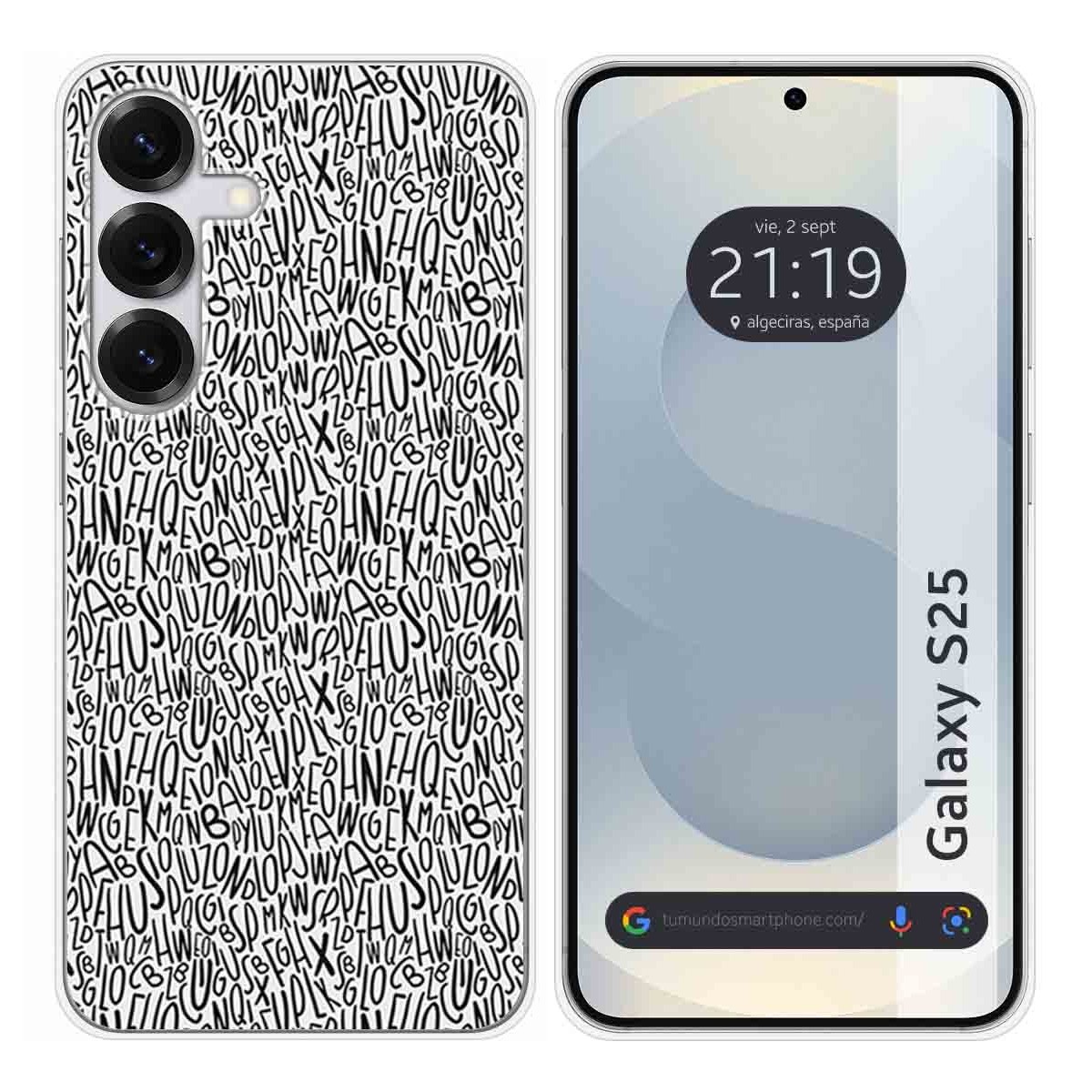 Funda Silicona para Samsung Galaxy S25 5G diseño Letras Dibujos