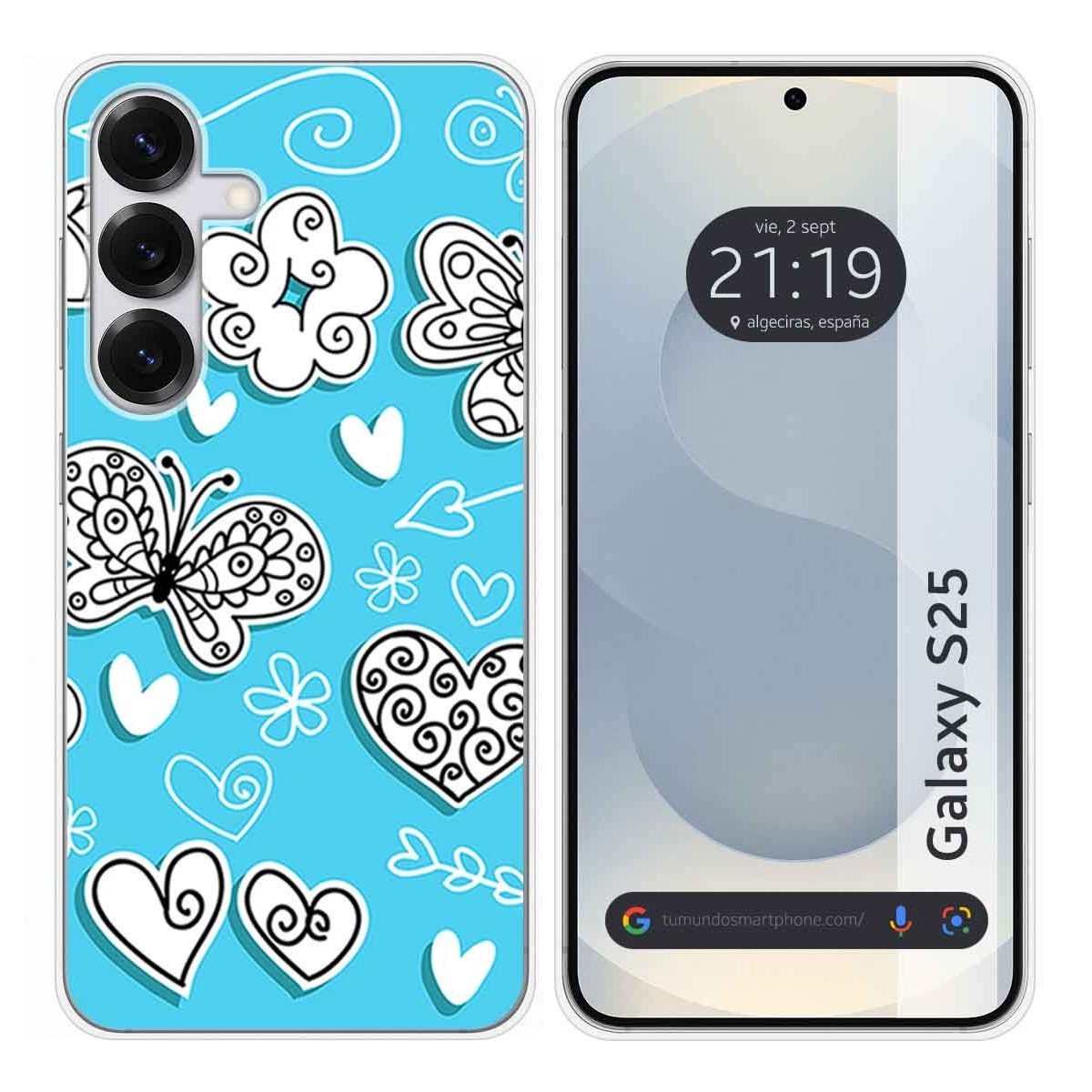 Funda Silicona para Samsung Galaxy S25 5G diseño Mariposas Dibujos