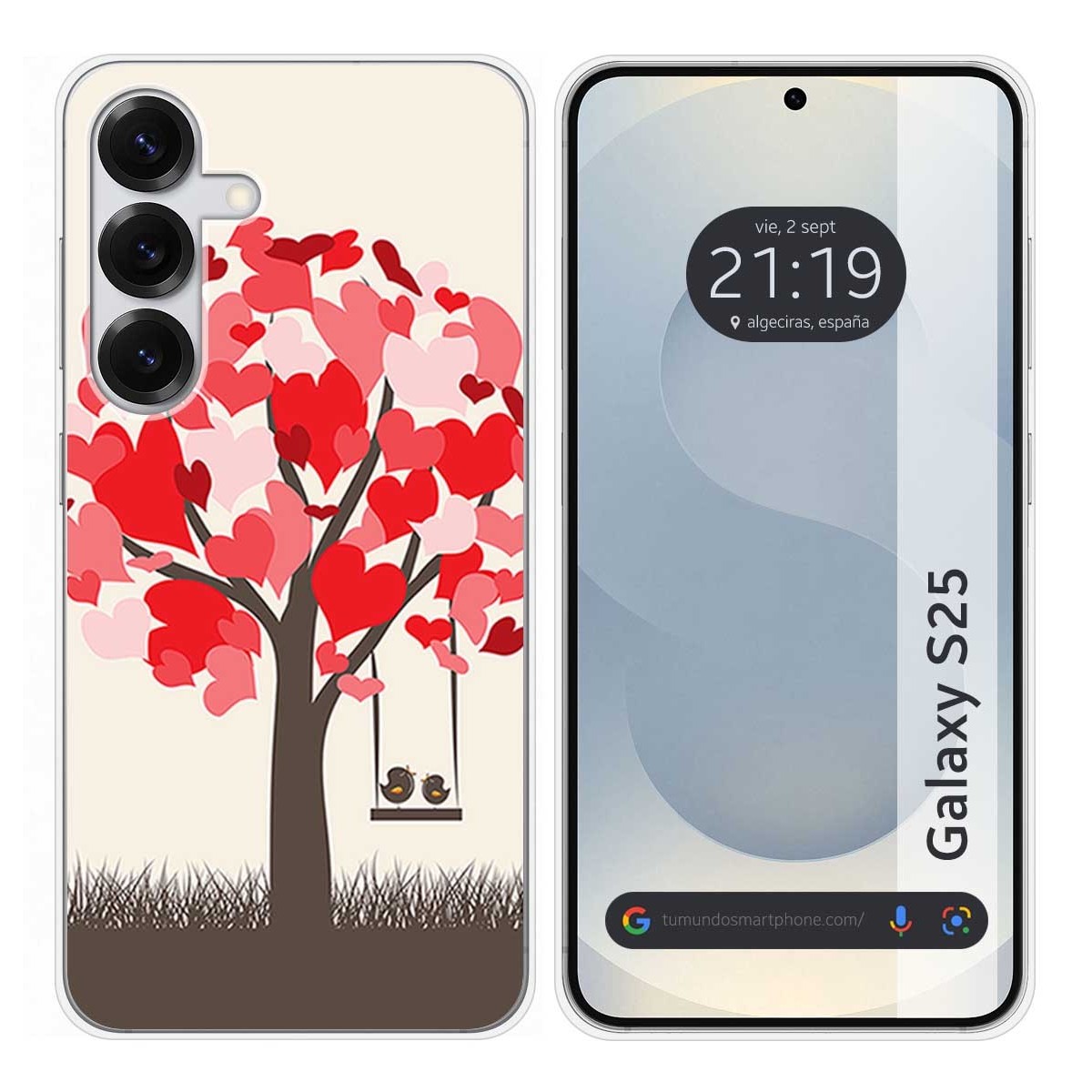 Funda Silicona para Samsung Galaxy S25 5G diseño Pajaritos Dibujos