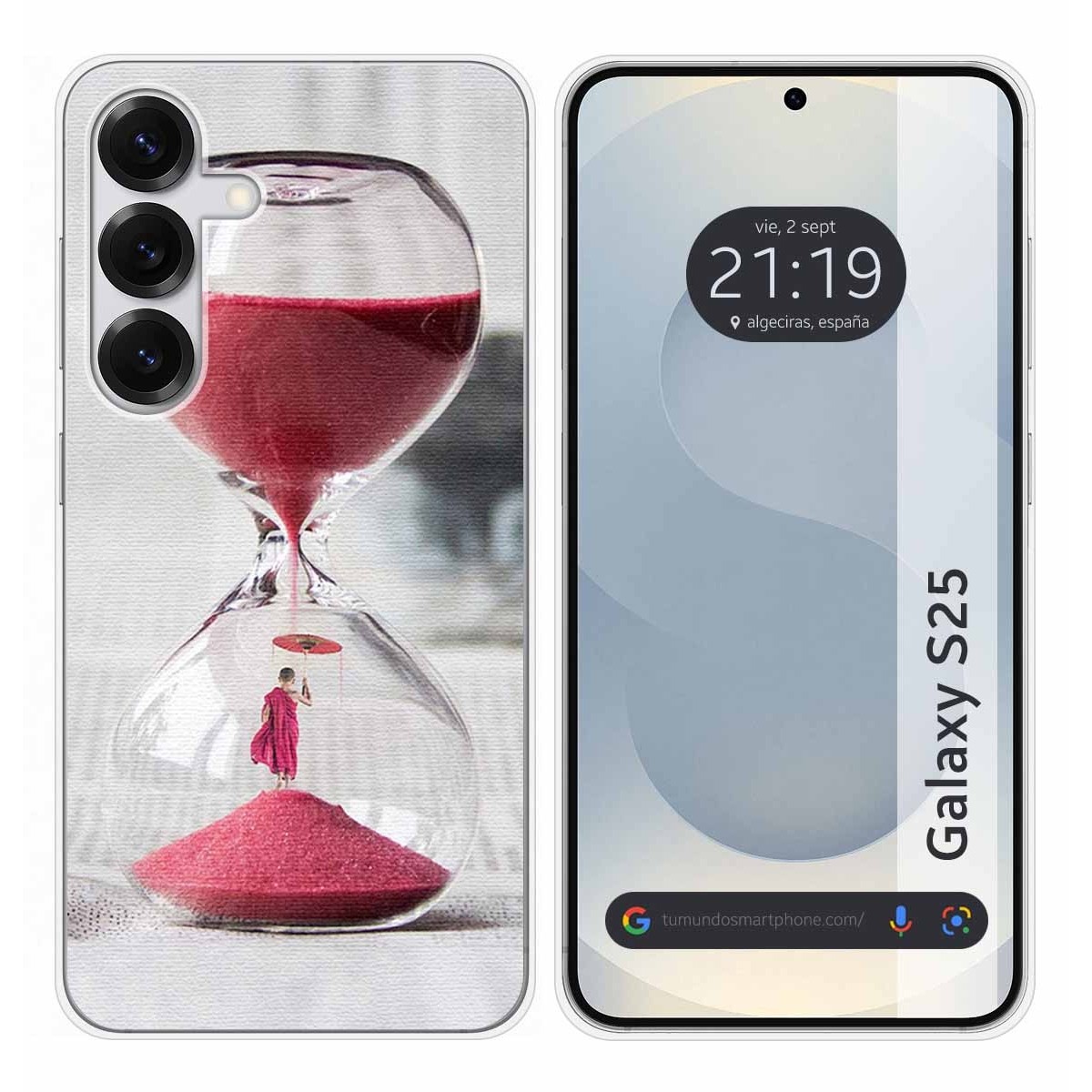 Funda Silicona para Samsung Galaxy S25 5G diseño Reloj Dibujos