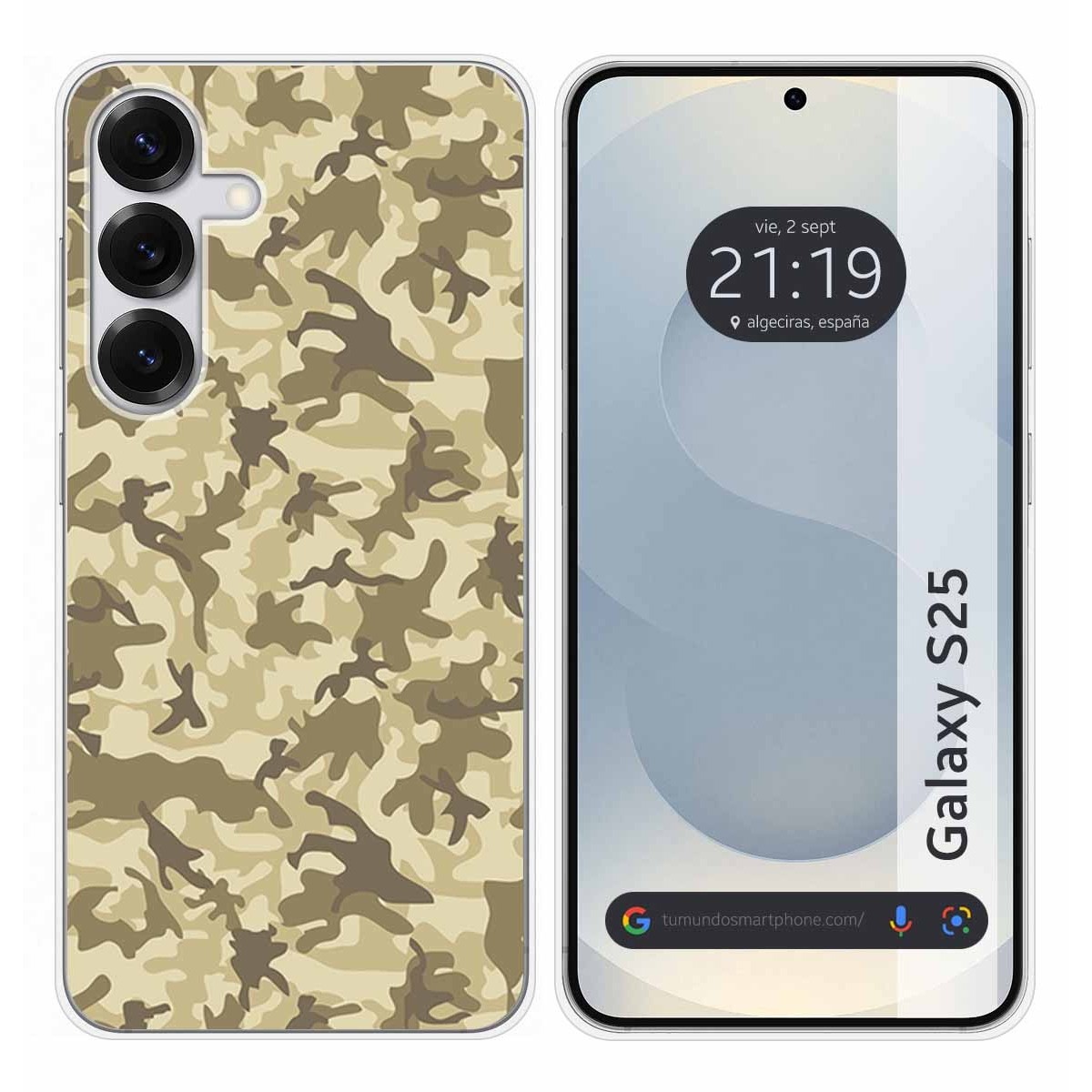 Funda Silicona para Samsung Galaxy S25 5G diseño Sand Camuflaje Dibujos