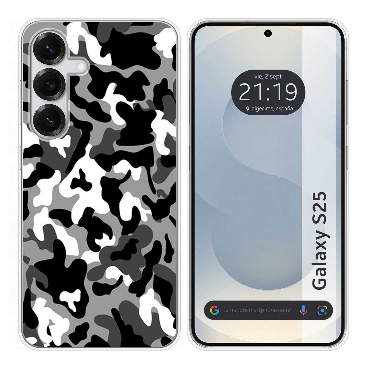 Funda Silicona para Samsung Galaxy S25 5G diseño Snow Camuflaje Dibujos