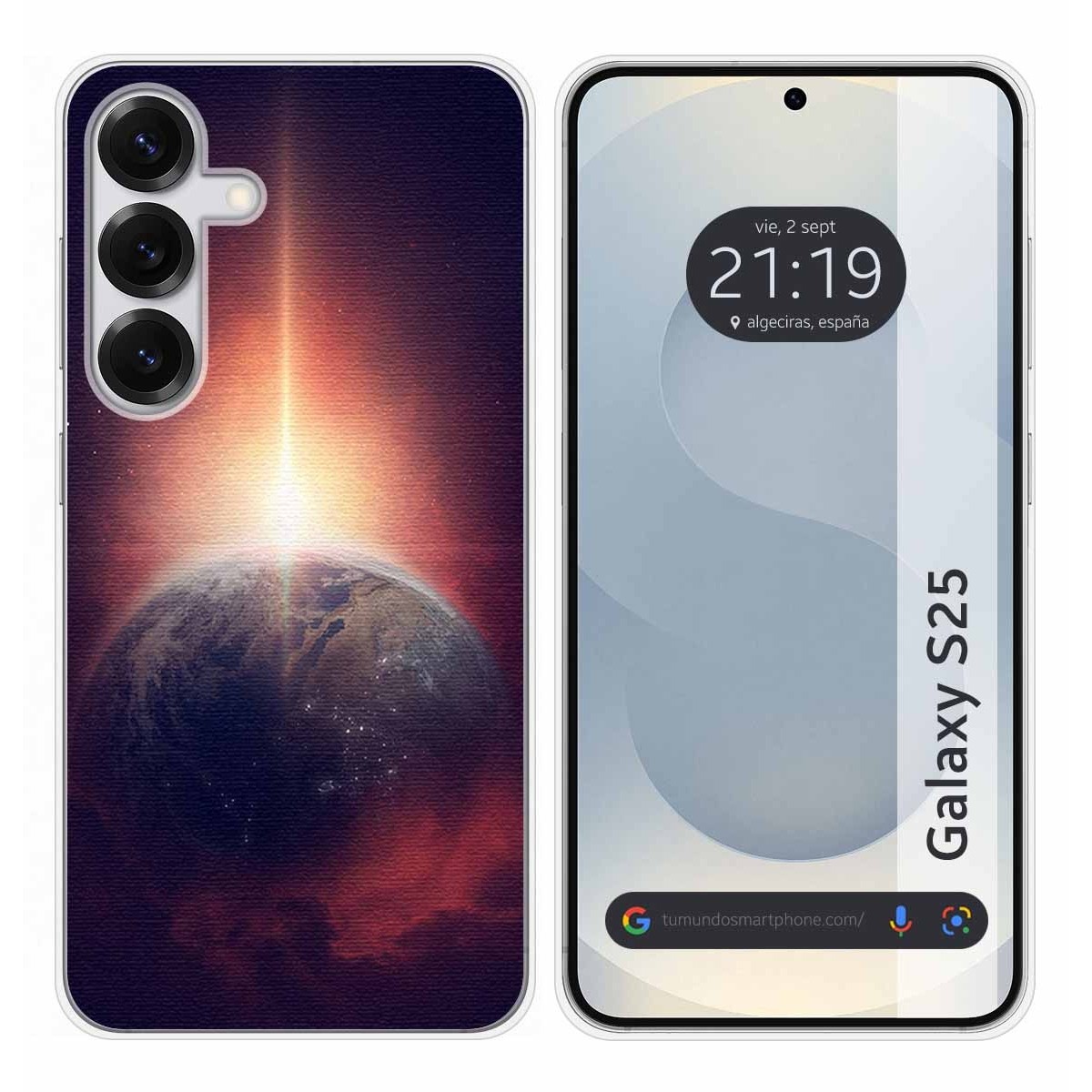 Funda Silicona para Samsung Galaxy S25 5G diseño Tierra Dibujos