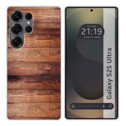 Funda Silicona para Samsung Galaxy S25 Ultra 5G diseño Madera 02 Dibujos
