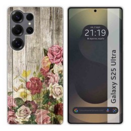 Funda Silicona para Samsung Galaxy S25 Ultra 5G diseño Madera 08 Dibujos