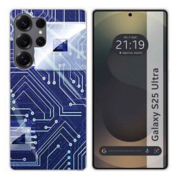 Funda Silicona para Samsung Galaxy S25 Ultra 5G diseño Circuito Dibujos