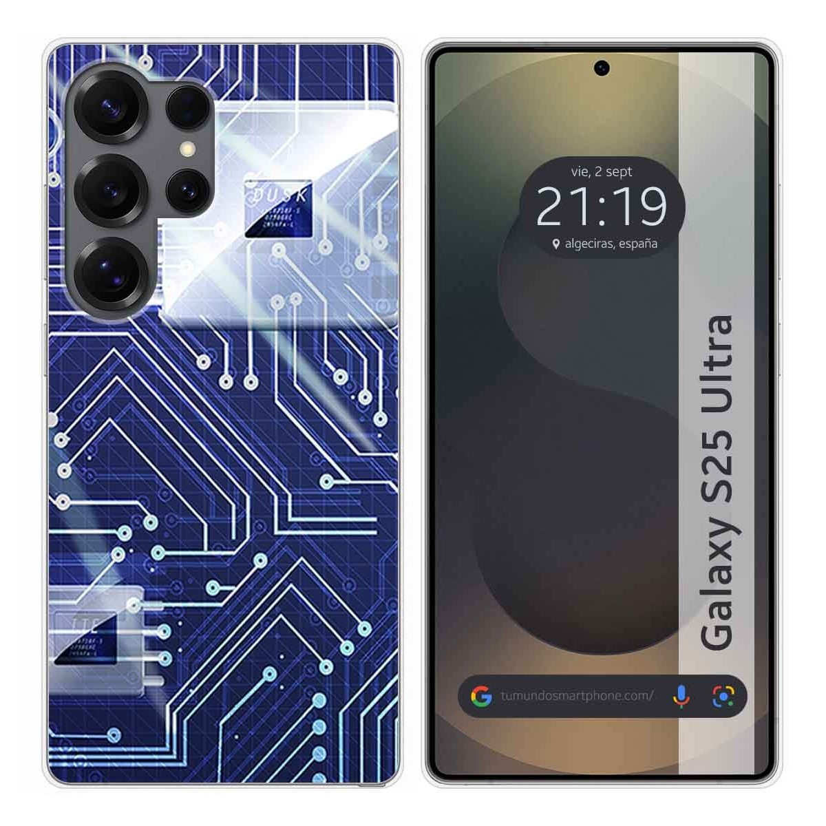 Funda Silicona para Samsung Galaxy S25 Ultra 5G diseño Circuito Dibujos