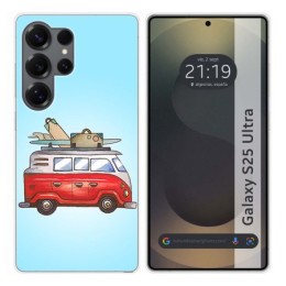 Funda Silicona para Samsung Galaxy S25 Ultra 5G diseño Furgoneta Dibujos