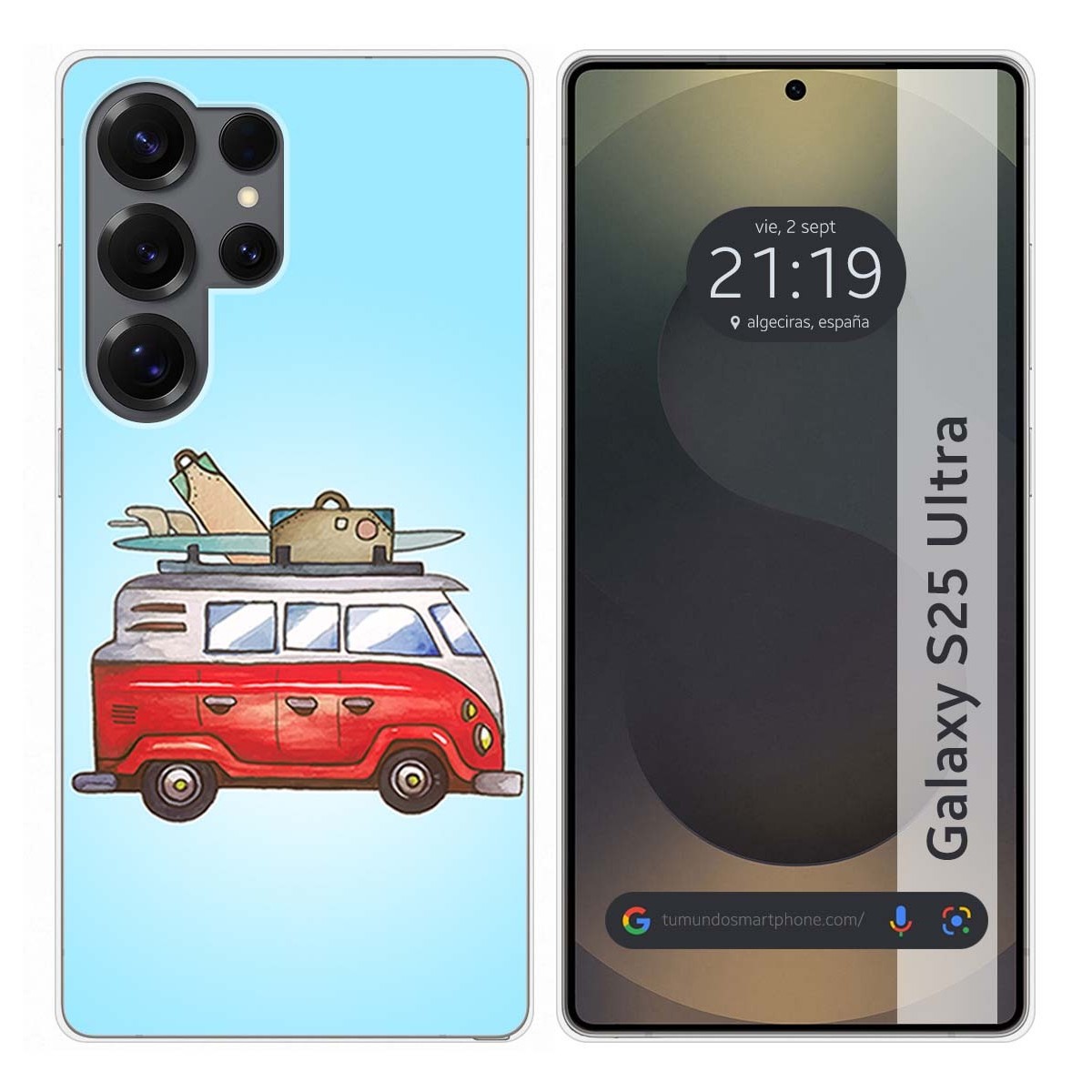 Funda Silicona para Samsung Galaxy S25 Ultra 5G diseño Furgoneta Dibujos