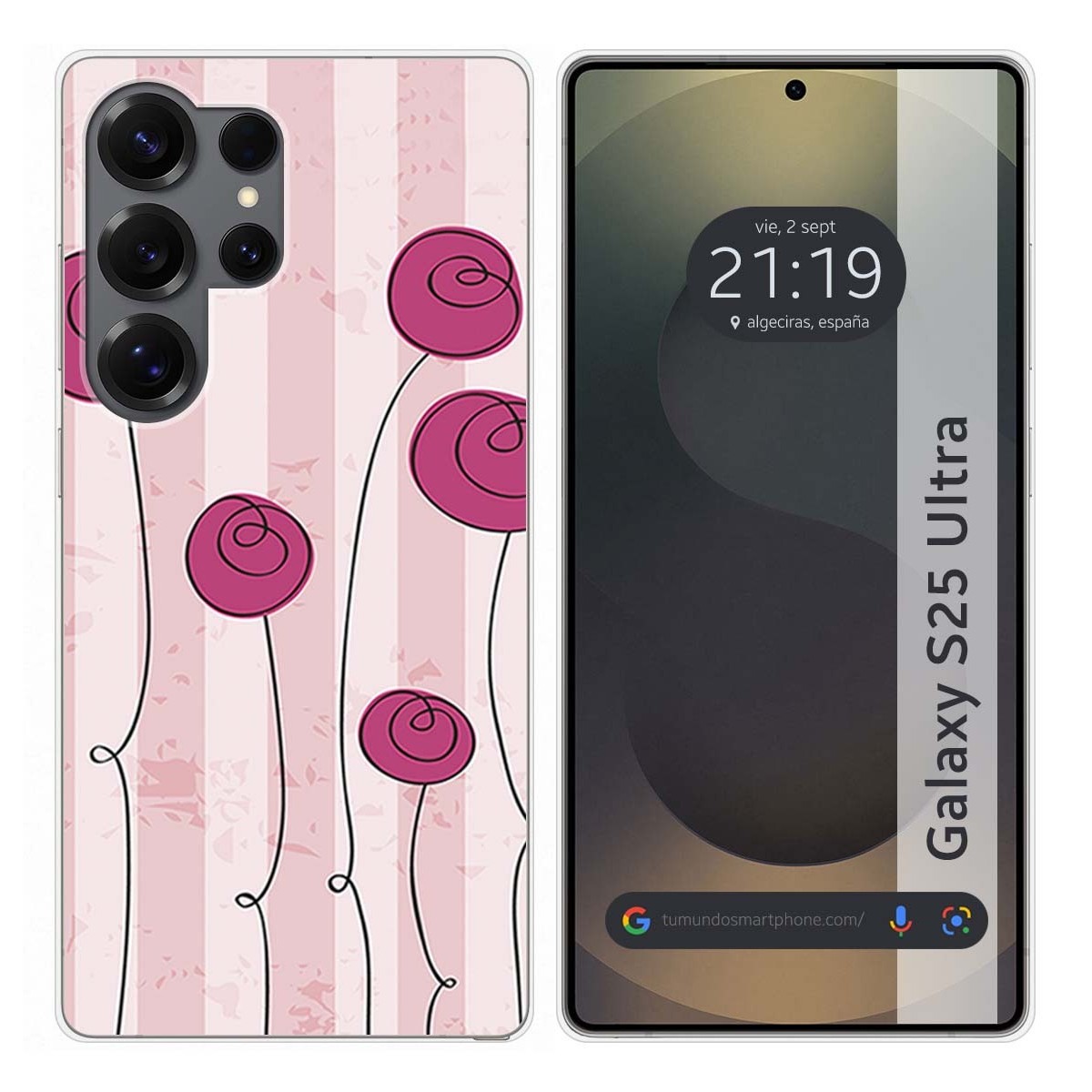 Funda Silicona para Samsung Galaxy S25 Ultra 5G diseño Flores Vintage Dibujos