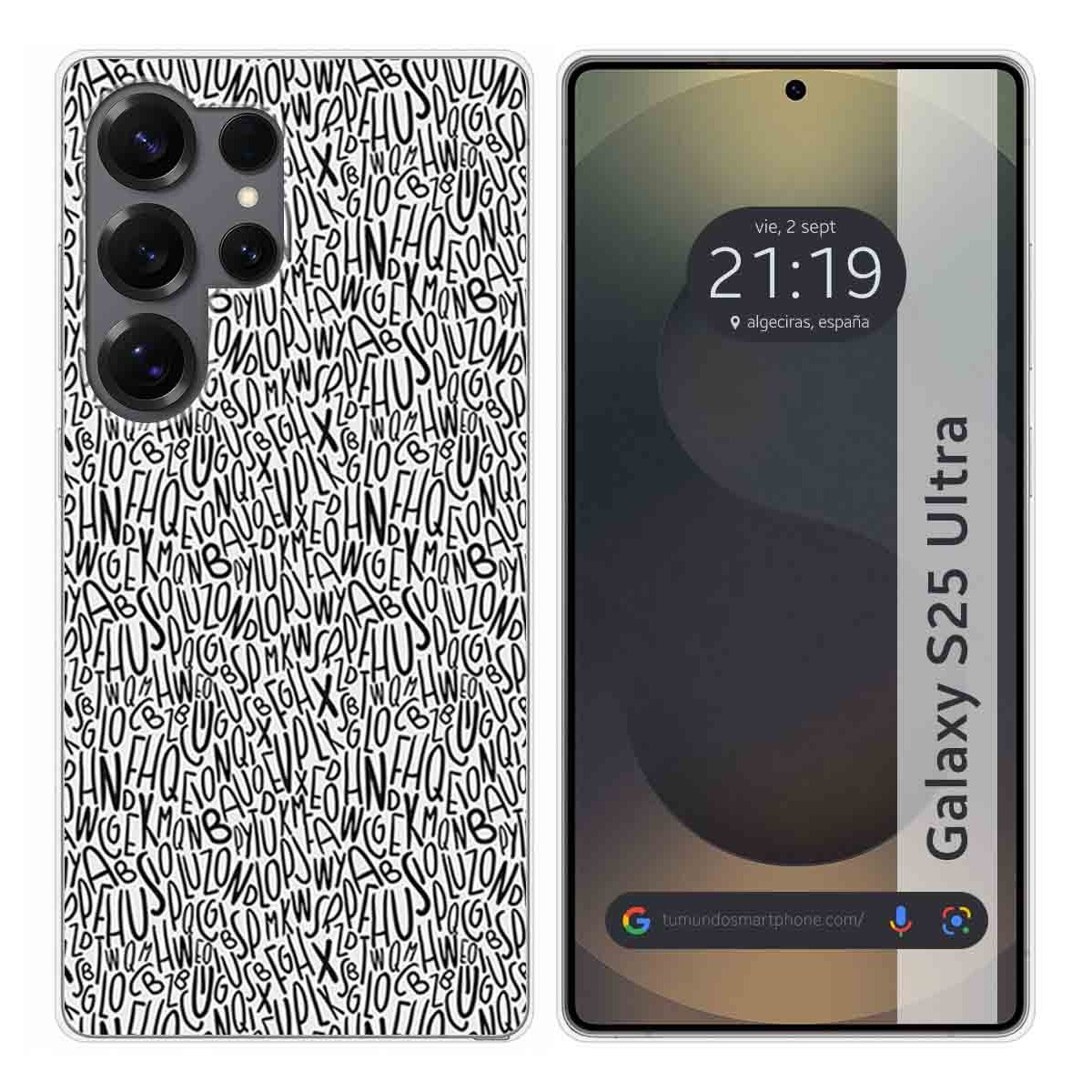 Funda Silicona para Samsung Galaxy S25 Ultra 5G diseño Letras Dibujos