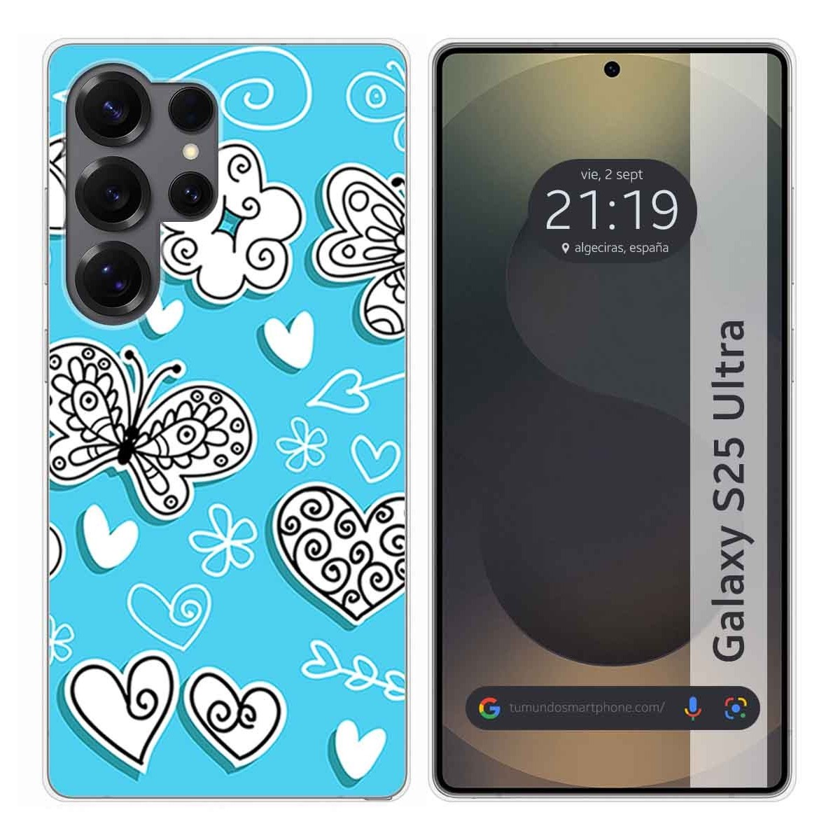 Funda Silicona para Samsung Galaxy S25 Ultra 5G diseño Mariposas Dibujos