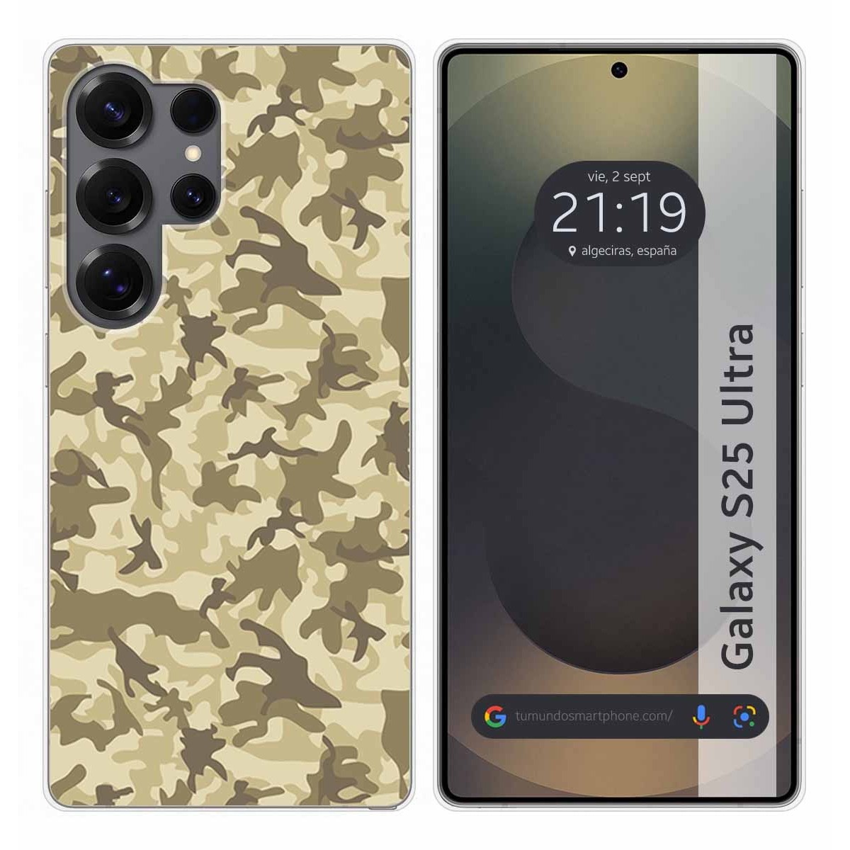 Funda Silicona para Samsung Galaxy S25 Ultra 5G diseño Sand Camuflaje Dibujos