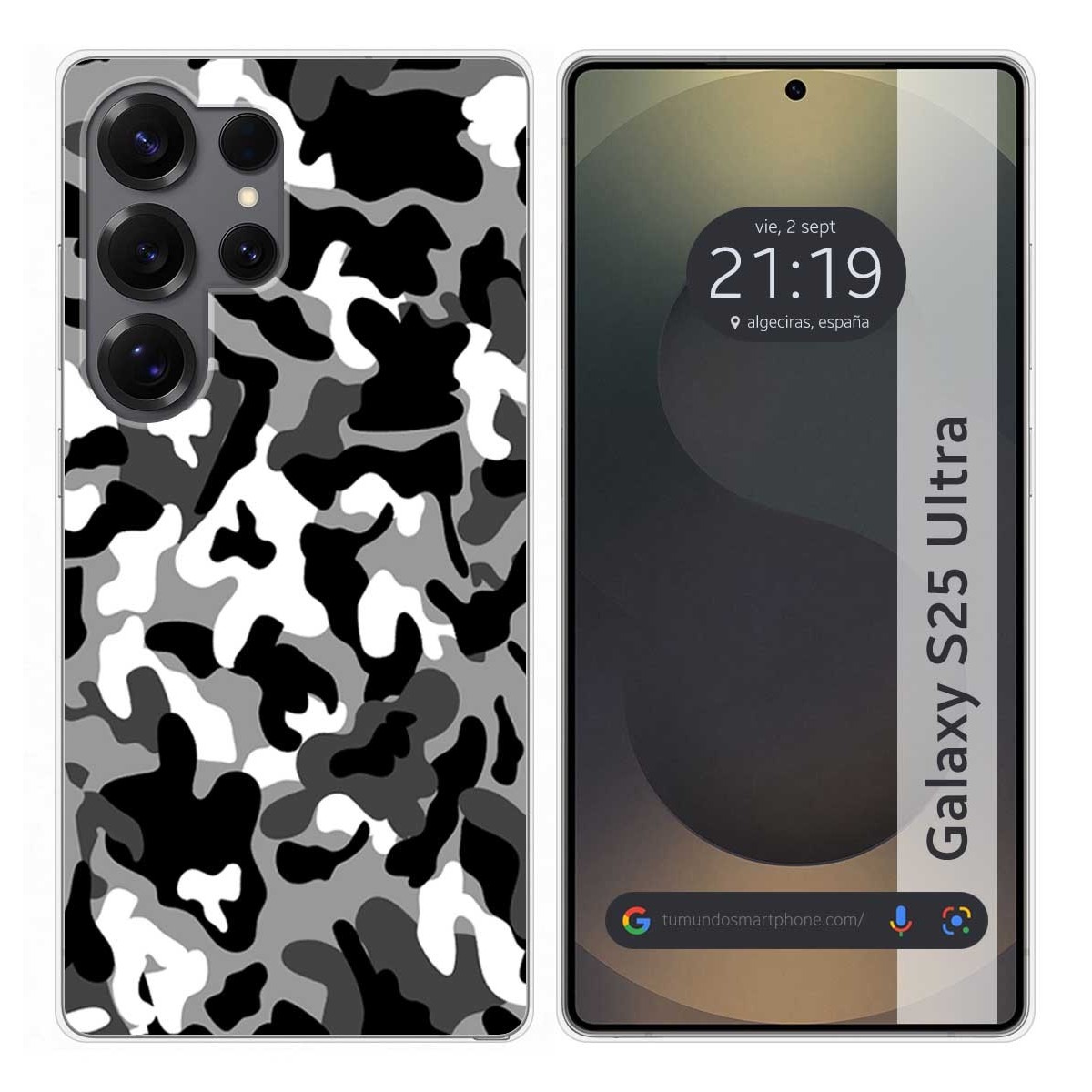 Funda Silicona para Samsung Galaxy S25 Ultra 5G diseño Snow Camuflaje Dibujos