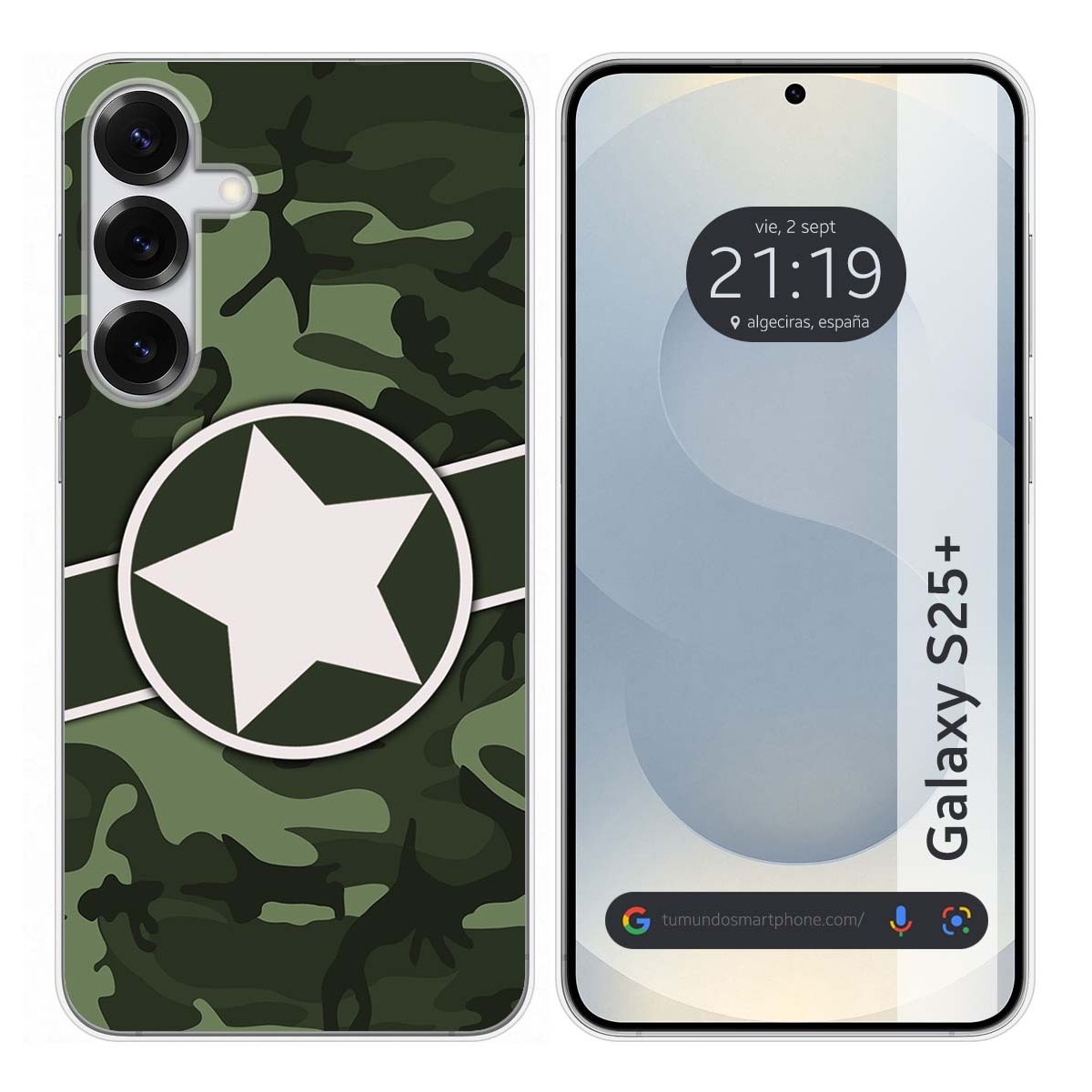 Funda Silicona para Samsung Galaxy S25+ Plus 5G diseño Camuflaje 01 Dibujos