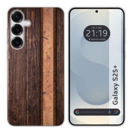 Funda Silicona para Samsung Galaxy S25+ Plus 5G diseño Madera 05 Dibujos