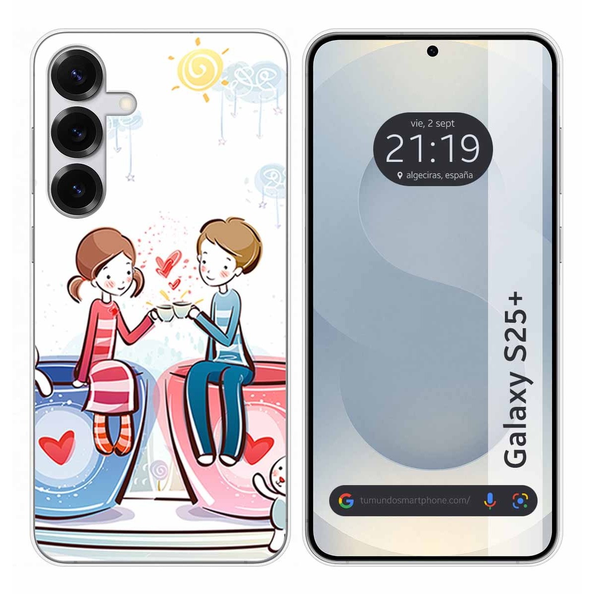 Funda Silicona para Samsung Galaxy S25+ Plus 5G diseño Café Dibujos