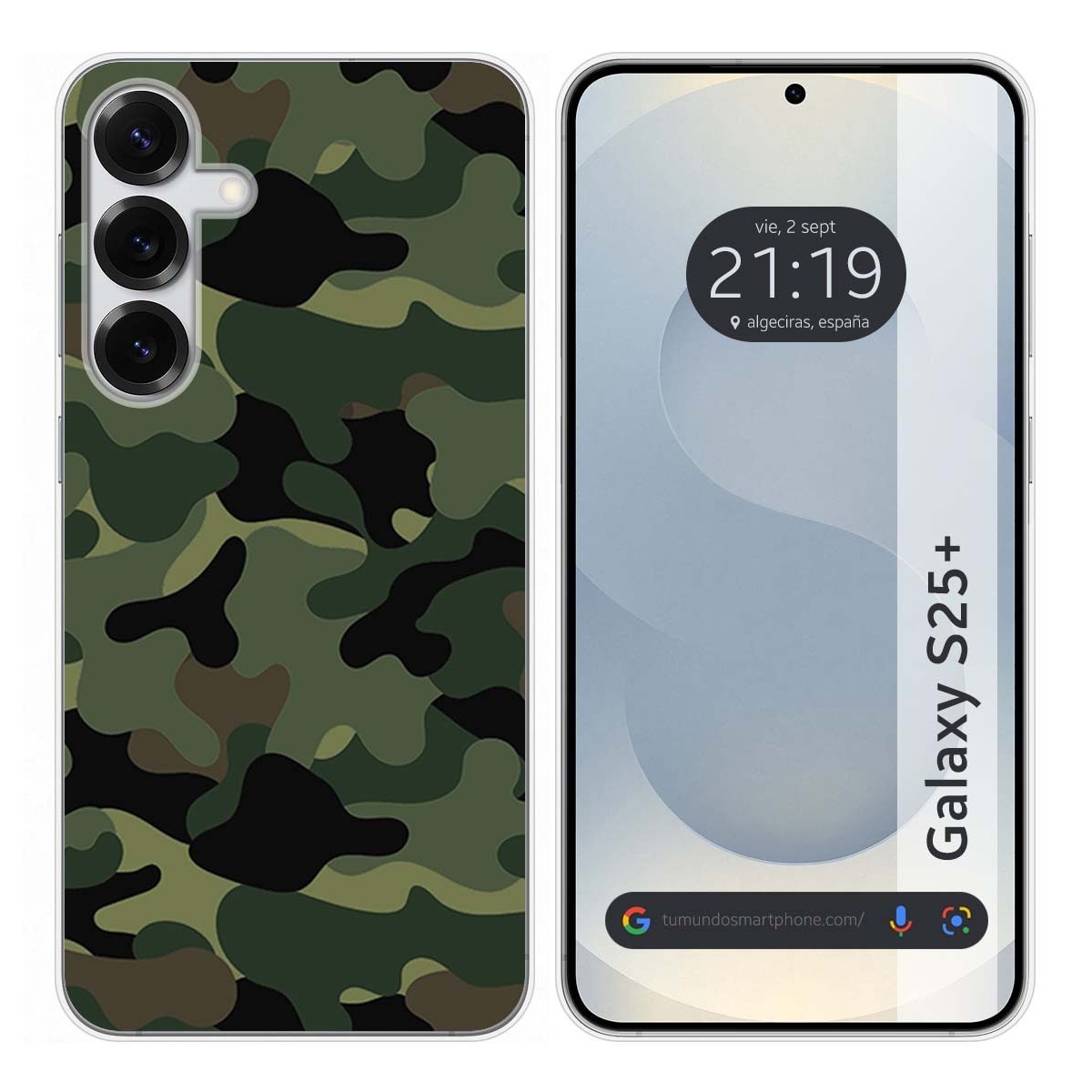 Funda Silicona para Samsung Galaxy S25+ Plus 5G diseño Camuflaje Dibujos