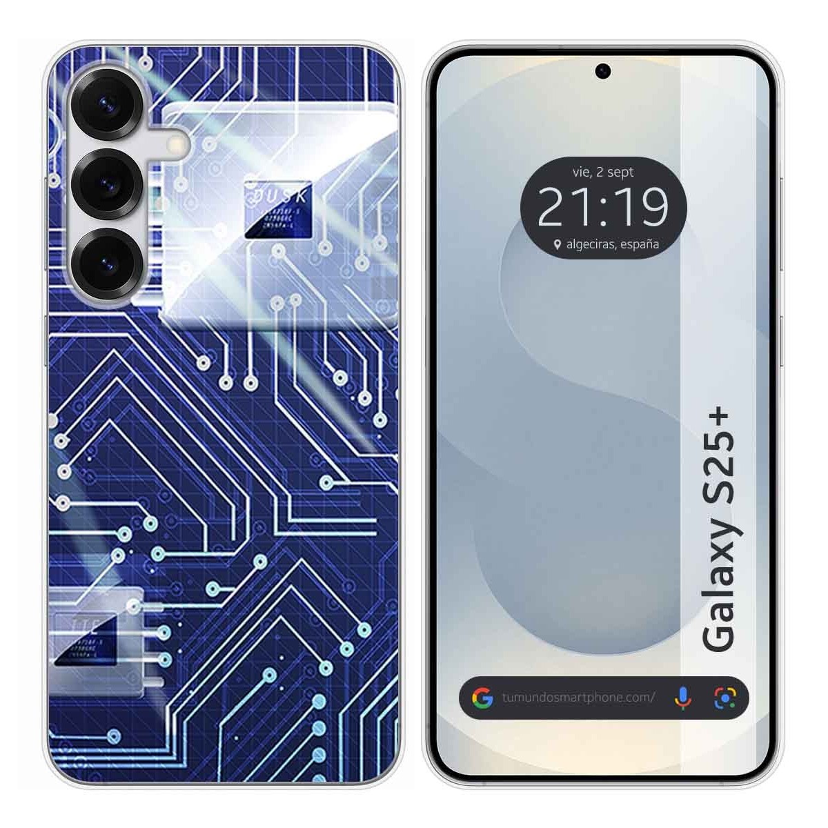 Funda Silicona para Samsung Galaxy S25+ Plus 5G diseño Circuito Dibujos