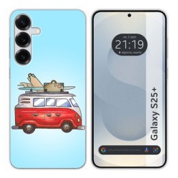 Funda Silicona para Samsung Galaxy S25+ Plus 5G diseño Furgoneta Dibujos