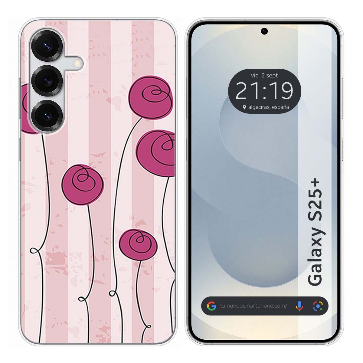Funda Silicona para Samsung Galaxy S25+ Plus 5G diseño Flores Vintage Dibujos