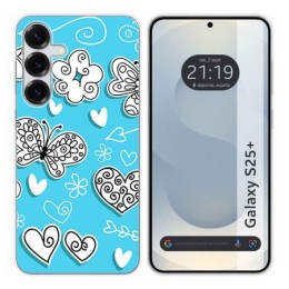 Funda Silicona para Samsung Galaxy S25+ Plus 5G diseño Mariposas Dibujos