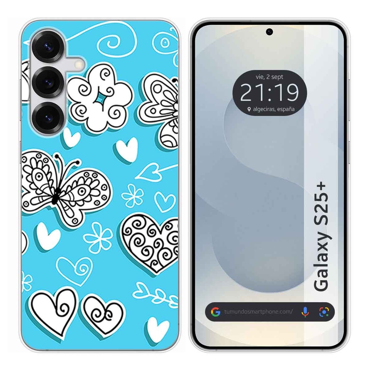 Funda Silicona para Samsung Galaxy S25+ Plus 5G diseño Mariposas Dibujos