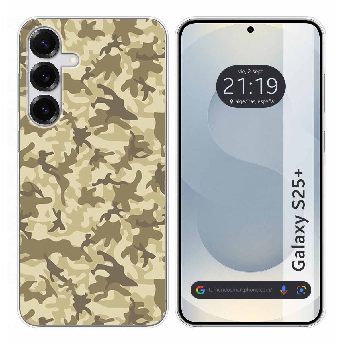 Funda Silicona para Samsung Galaxy S25+ Plus 5G diseño Sand Camuflaje Dibujos