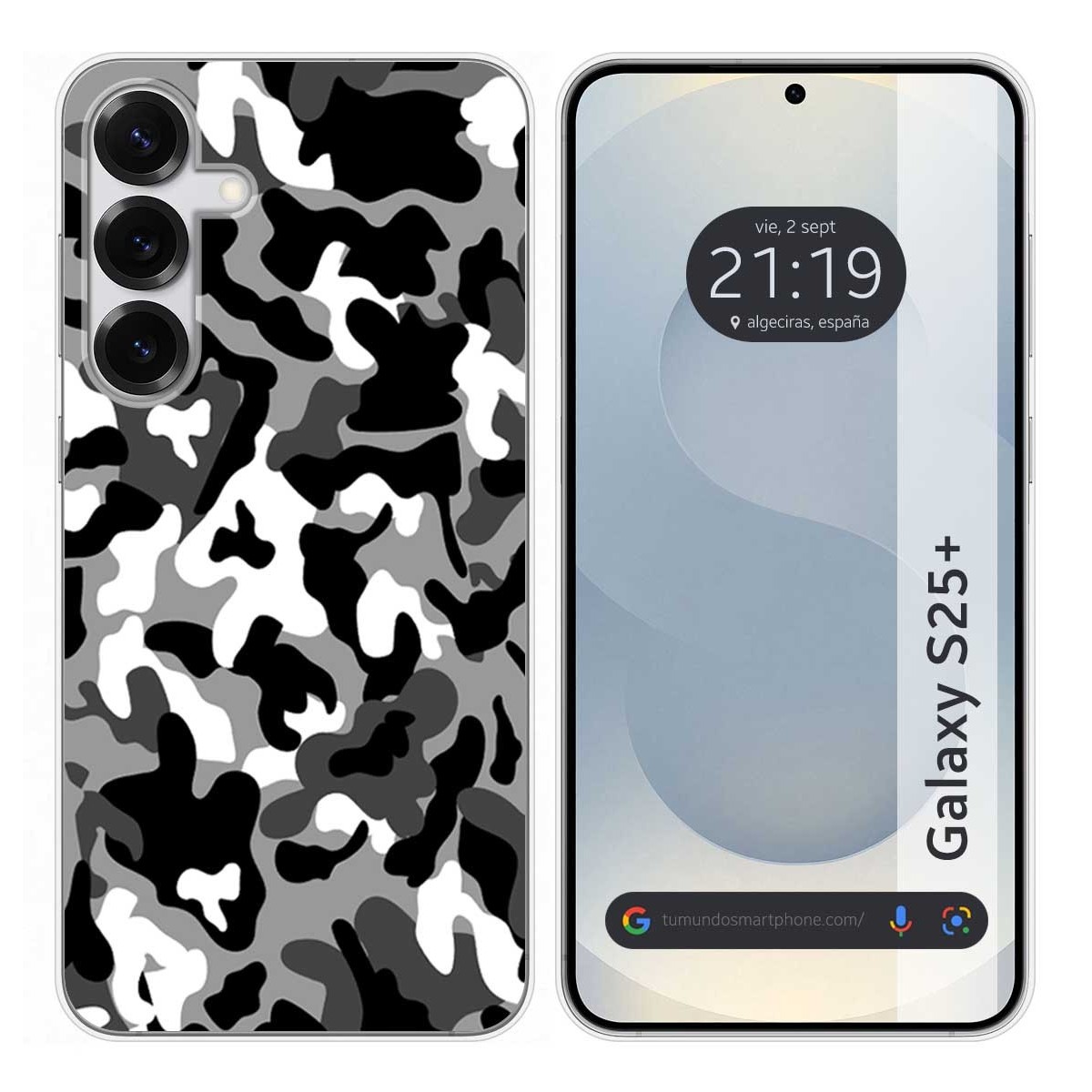 Funda Silicona para Samsung Galaxy S25+ Plus 5G diseño Snow Camuflaje Dibujos