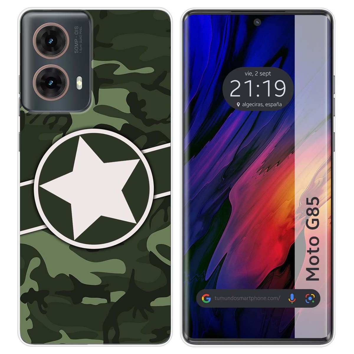 Funda Silicona para Motorola Moto G85 5G diseño Camuflaje 01 Dibujos