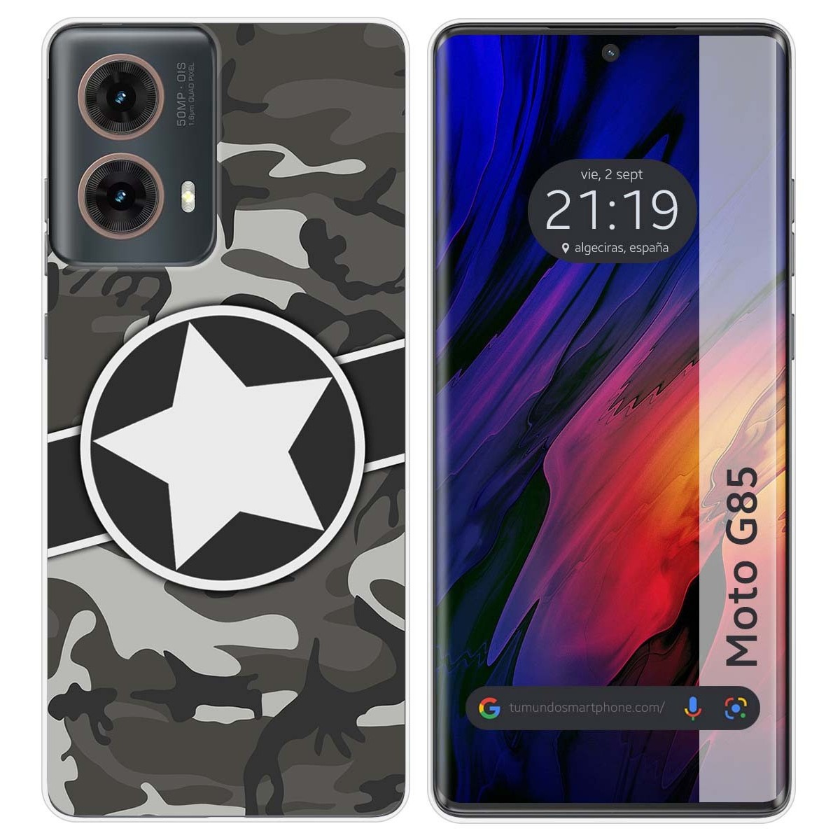 Funda Silicona para Motorola Moto G85 5G diseño Camuflaje 02 Dibujos