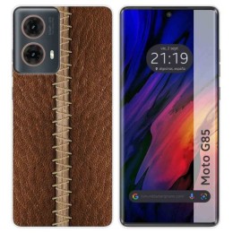 Funda Silicona para Motorola Moto G85 5G diseño Cuero 01 Dibujos