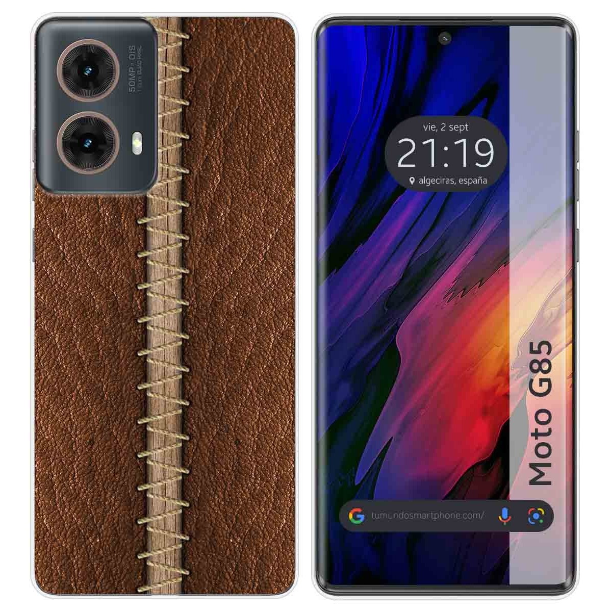 Funda Silicona para Motorola Moto G85 5G diseño Cuero 01 Dibujos