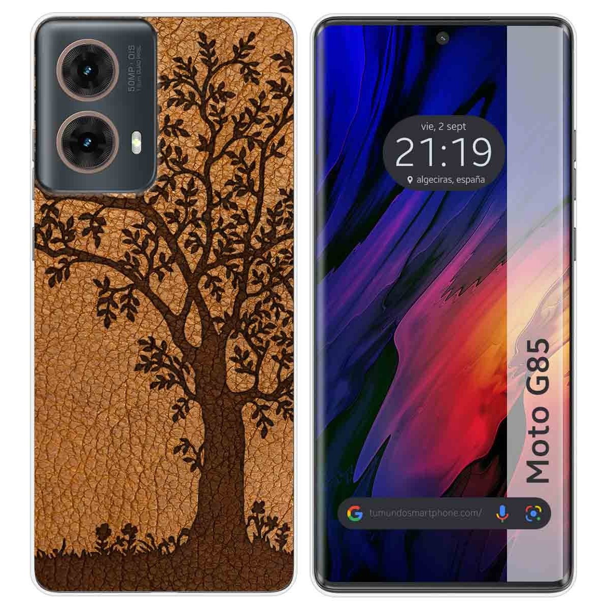 Funda Silicona para Motorola Moto G85 5G diseño Cuero 03 Dibujos