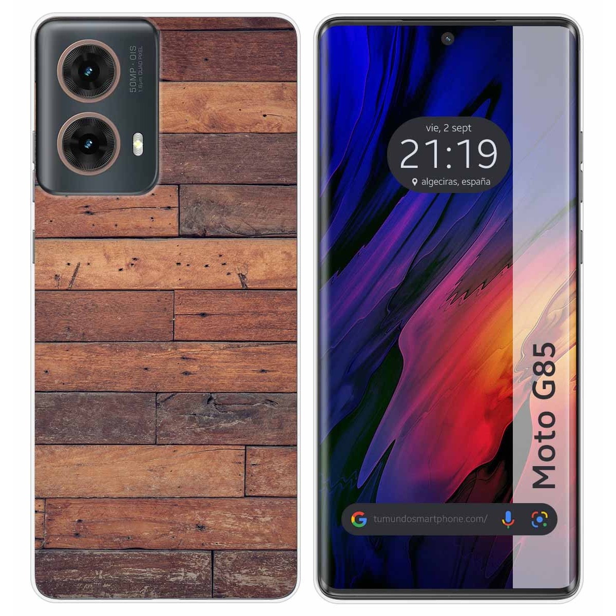 Funda Silicona para Motorola Moto G85 5G diseño Madera 03 Dibujos