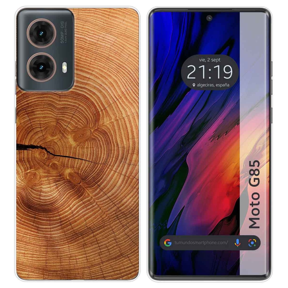Funda Silicona para Motorola Moto G85 5G diseño Madera 04 Dibujos