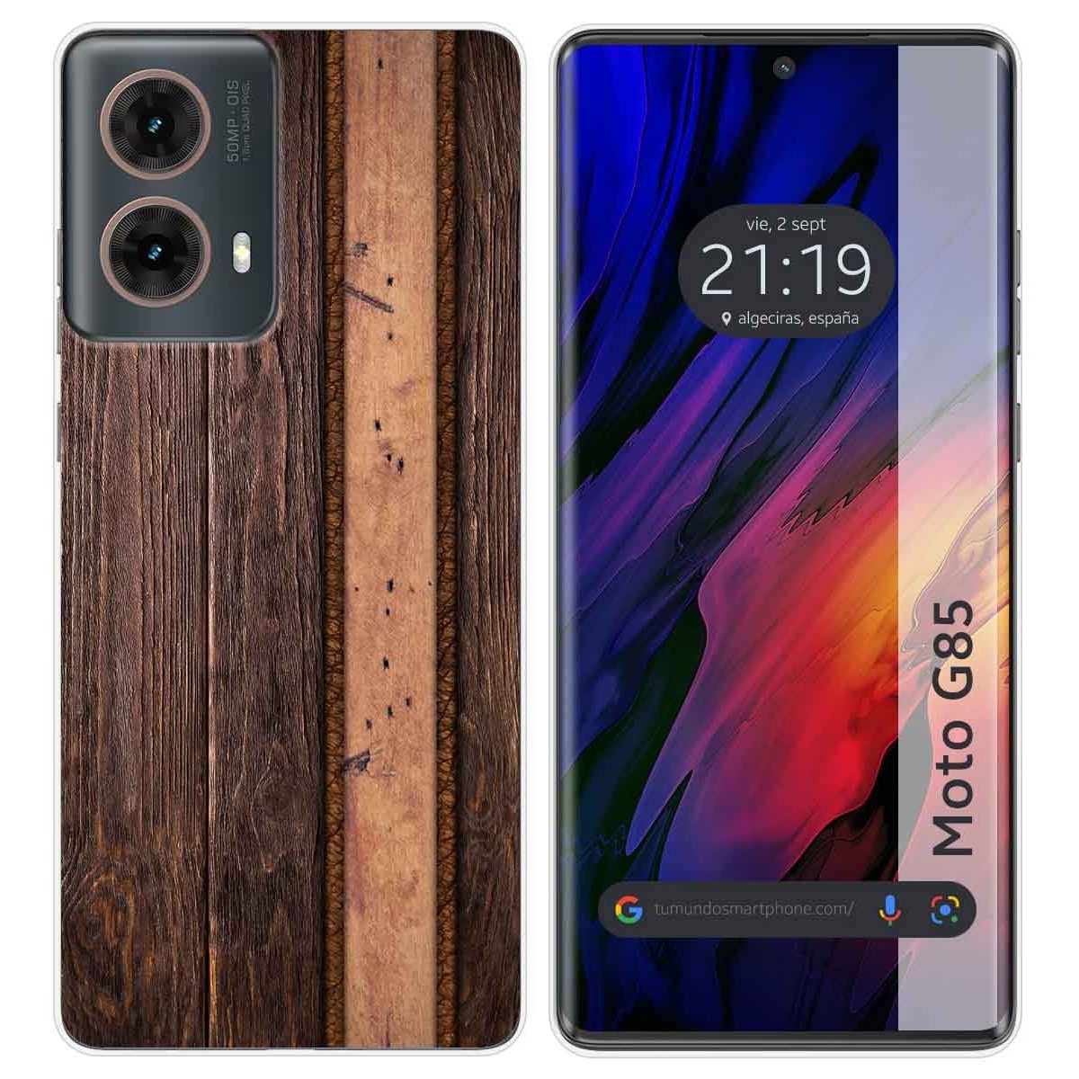 Funda Silicona para Motorola Moto G85 5G diseño Madera 05 Dibujos