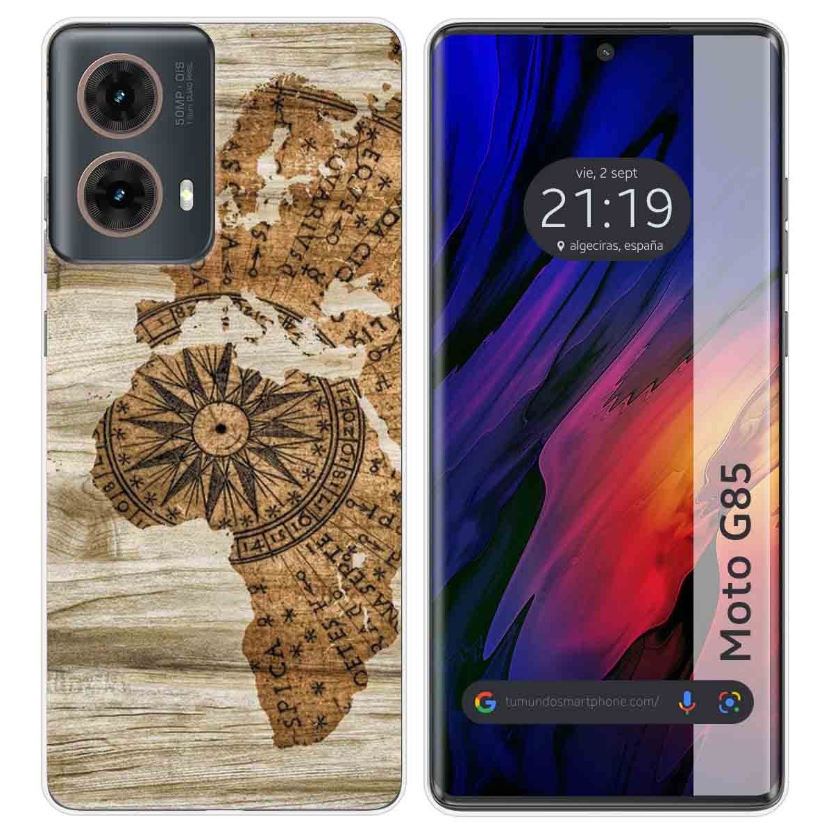 Funda Silicona para Motorola Moto G85 5G diseño Madera 07 Dibujos