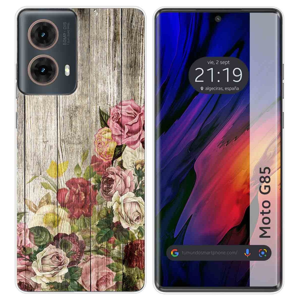 Funda Silicona para Motorola Moto G85 5G diseño Madera 08 Dibujos