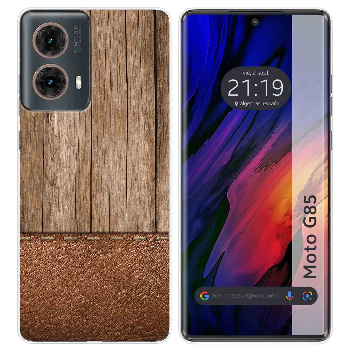 Funda Silicona para Motorola Moto G85 5G diseño Madera 09 Dibujos