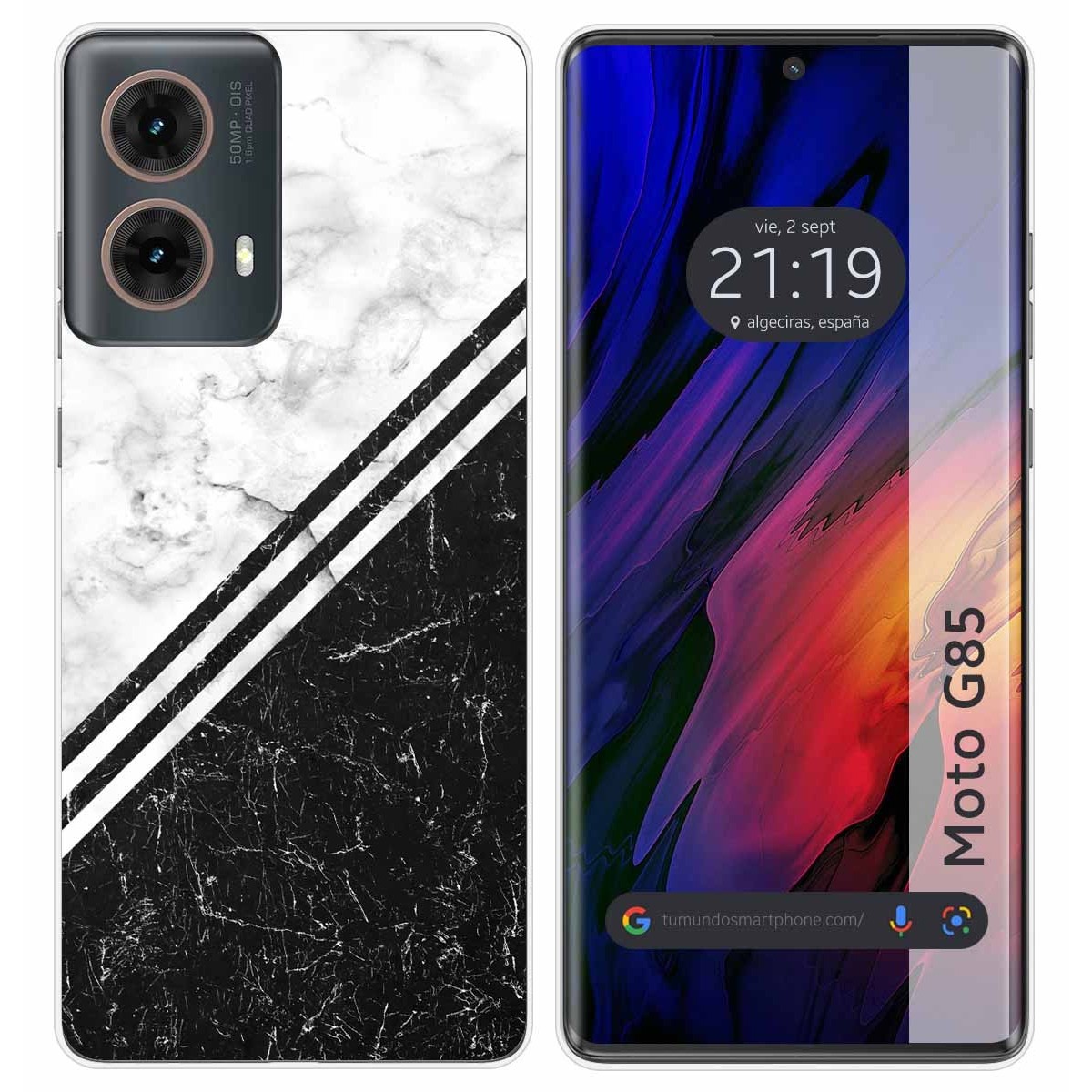 Funda Silicona para Motorola Moto G85 5G diseño Mármol 01 Dibujos