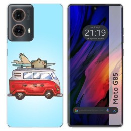 Funda Silicona para Motorola Moto G85 5G diseño Furgoneta Dibujos