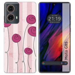 Funda Silicona para Motorola Moto G85 5G diseño Flores Vintage Dibujos