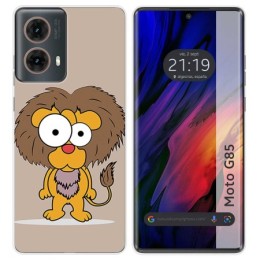Funda Silicona para Motorola Moto G85 5G diseño Leon Dibujos
