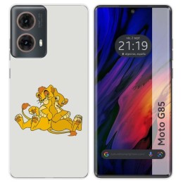 Funda Silicona para Motorola Moto G85 5G diseño Leones Dibujos