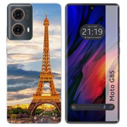 Funda Silicona para Motorola Moto G85 5G diseño Paris Dibujos