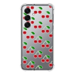 Funda Silicona Antigolpes para Samsung Galaxy S25 5G diseño Cerezas Dibujos